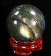 Flashy Labradorite Sphere - Great Color Play #37681-1